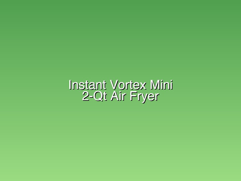 Instant Vortex Mini 2-Qt air fryer